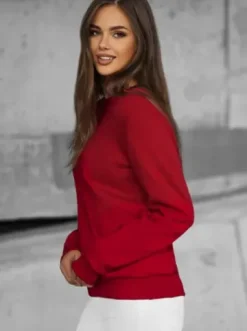 Bluza damska ciemno-czerwona JS/W01Z^Ozonee Fashion