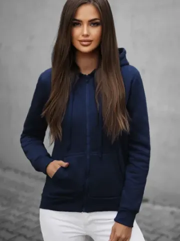 Bluza damska rozpinana z kapturem granatowa JS/W03Z^Ozonee New