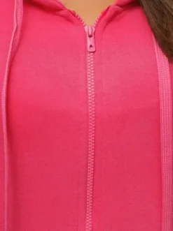 Bluza damska rozpinana z kapturem koralowa JS/W03/58Z^Ozonee Online