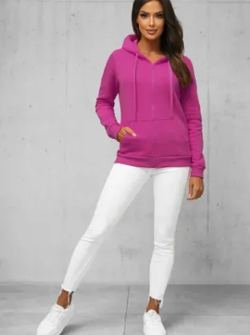 Bluza damska rozpinana z kapturem jasno-fioletowa JS/W03/57Z^Ozonee Sale