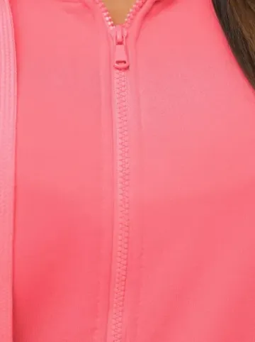 Bluza damska rozpinana z kapturem różowa JS/W03Z^Ozonee Fashion