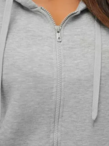 Bluza damska rozpinana z kapturem szara JS/W03Z^Ozonee Fashion