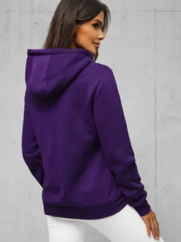 Bluza damska rozpinana z kapturem fioletowa JS/W03Z^Ozonee Sale