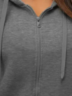 Bluza damska rozpinana z kapturem grafitowa JS/W03Z^Ozonee Online