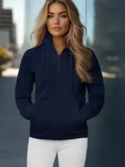 Bluza damska rozpinana z kapturem granatowa JS/W03Z^Ozonee Hot