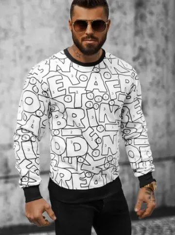 Bluza męska biała JS/8B1136/1^Ozonee Sale