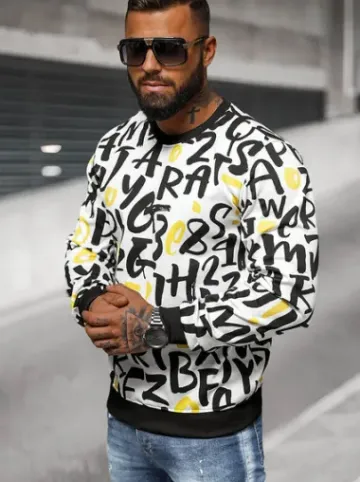 Bluza męska biała JS/8B1220/1^Ozonee Fashion