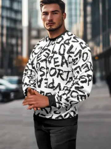 Bluza męska biała JS/8B1191/1Z^Ozonee Online