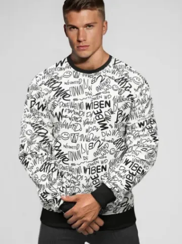 Bluza męska biała JS/8B1218/1Z^Ozonee Outlet