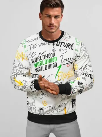 Bluza męska biała JS/8B1228/1Z^Ozonee New