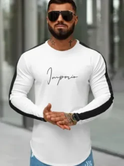 Bluza męska biała O/D7192^Ozonee Fashion
