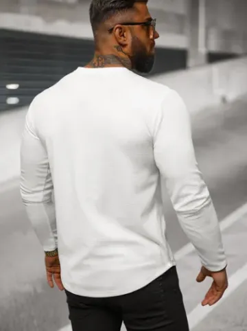 Bluza męska biała O/T6612^Ozonee Fashion
