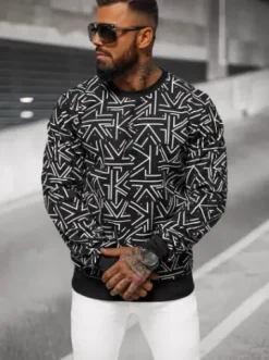 Bluza męska czarna JS/8B1219/3^Ozonee Hot