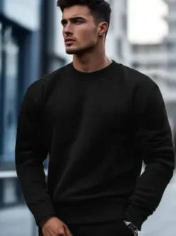 Bluza męska czarna JS/2001-10Z^Ozonee Discount