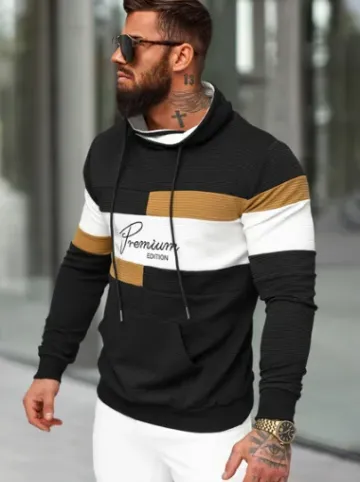 Bluza męska czarna O/B7524Z^Ozonee Fashion
