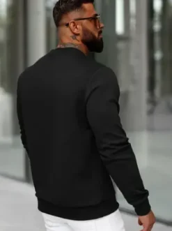 Bluza męska czarna O/P2027Z^Ozonee Fashion