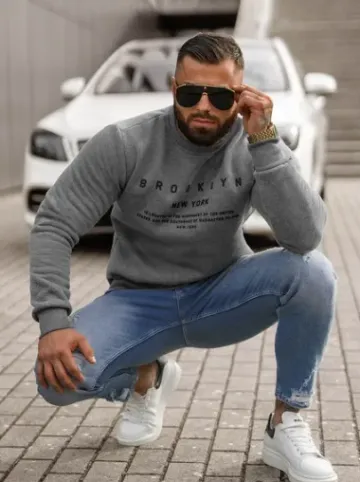 Bluza męska grafitowa JS/8B1360/5^Ozonee Online