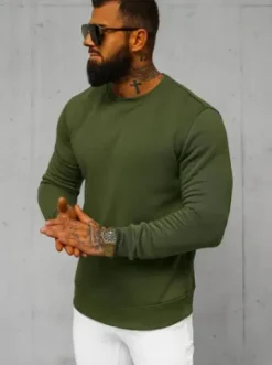 Bluza męska khaki JS/2001-10Z^Ozonee Outlet