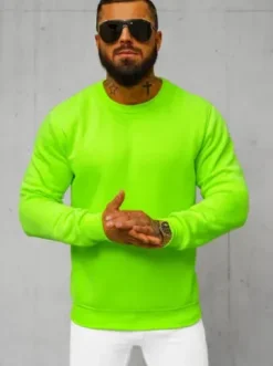 Bluza męska zielona-neonowa JS/2001-10Z^Ozonee New