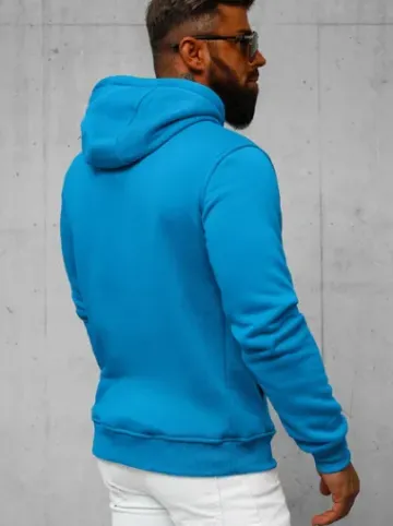 Bluza męska z kapturem błękitna JS/2009Z^Ozonee Hot