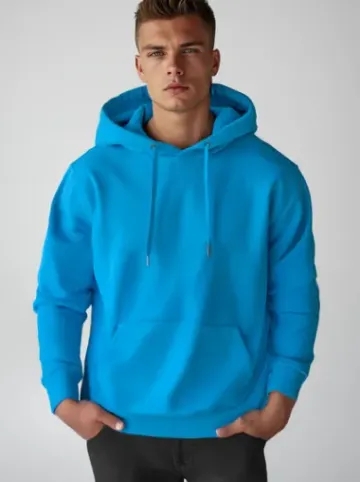Bluza męska z kapturem błękitna JS/2009Z^Ozonee New