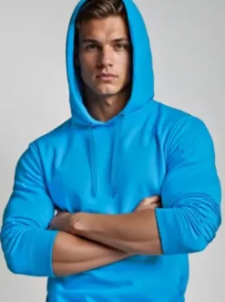 Bluza męska z kapturem błękitna JS/2009Z^Ozonee New