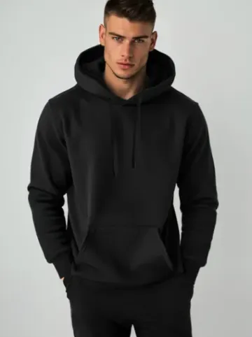 Bluza męska z kapturem czarna JS/2009Z^Ozonee Sale
