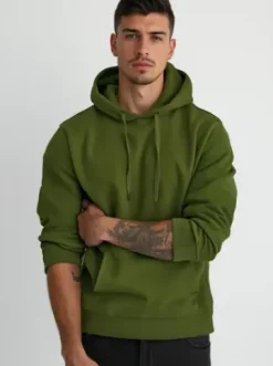 Bluza męska z kapturem khaki JS/2009Z^Ozonee Hot