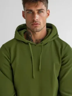 Bluza męska z kapturem khaki JS/2009Z^Ozonee Hot