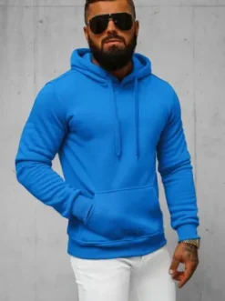 Bluza męska z kapturem niebieska JS/2009Z^Ozonee Online