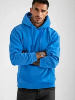 Bluza męska z kapturem niebieska JS/2009Z^Ozonee Discount