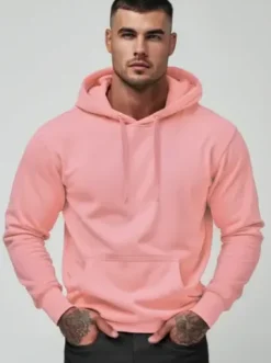 Bluza męska z kapturem pudrowa JS/2009Z^Ozonee Sale