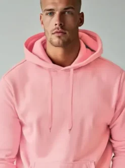 Bluza męska z kapturem pudrowa JS/2009Z^Ozonee Sale