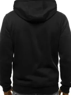 Bluza męska z kapturem rozpinana czarna JS/2008^Ozonee Fashion