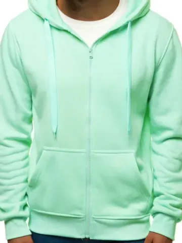 Bluza męska z kapturem rozpinana miętowa JS/2008^Ozonee New