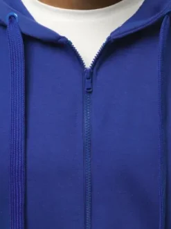 Bluza męska z kapturem rozpinana kobaltowa JS/2008^Ozonee Outlet