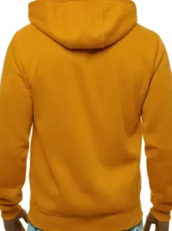 Bluza męska z kapturem rozpinana camelowa JS/2008^Ozonee Fashion