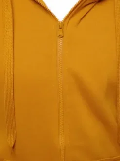 Bluza męska z kapturem rozpinana camelowa JS/2008^Ozonee Fashion