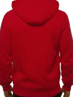 Bluza męska z kapturem rozpinana ciemno-czerwona JS/2008^Ozonee New