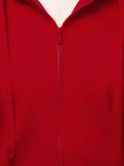 Bluza męska z kapturem rozpinana ciemno-czerwona JS/2008^Ozonee New