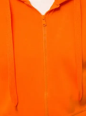 Bluza męska z kapturem rozpinana pomarańczowa JS/2008^Ozonee Best