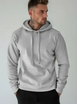 Bluza męska z kapturem szara JS/2009Z^Ozonee Discount