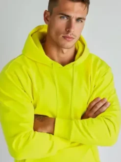 Bluza męska z kapturem żółta-neonowa JS/2009Z^Ozonee Fashion