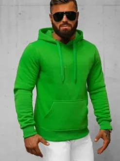 Bluza męska z kapturem zielona JS/2009Z^Ozonee New