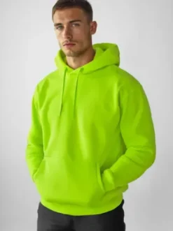 Bluza męska z kapturem zielona-neonowa JS/2009Z^Ozonee Best