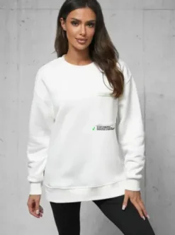 Bluza oversize biała O/SWE23022Z^Ozonee Hot