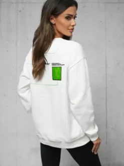 Bluza oversize biała O/SWE23022Z^Ozonee Hot