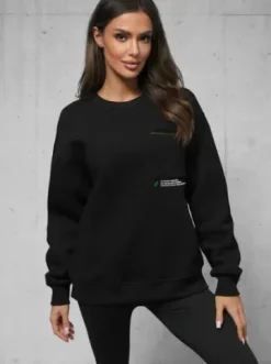 Bluza oversize czarna O/SWE23022Z^Ozonee Outlet