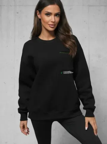 Bluza oversize czarna O/SWE23022Z^Ozonee Outlet