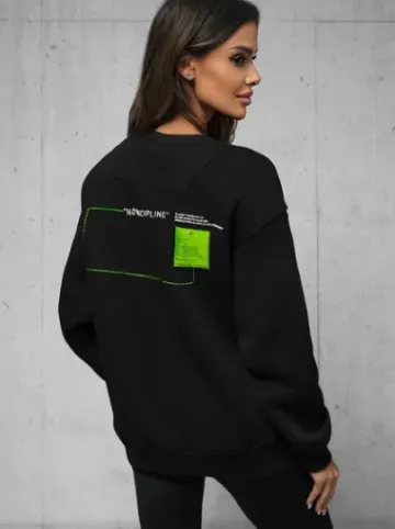 Bluza oversize czarna O/SWE23022Z^Ozonee Outlet